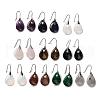 Natural & Synthetic Mixed Stone Teardrop Dangle Earrings EJEW-I315-02P-1
