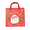 Christmas Santa Claus Print Paper Gift Bags with Nylon Cord Handle CARB-K003-01B-02-2