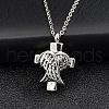 Cross and Wings Urn Ashes Pendant Necklaces BOTT-PW0001-027AS-1