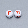 Craft Acrylic Horizontal Hole Letter Beads SACR-S201-11F-2