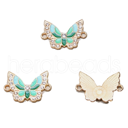 100Pcs Alloy Enamel Butterfly Connector Charms PW-WG0E1A8-02-1