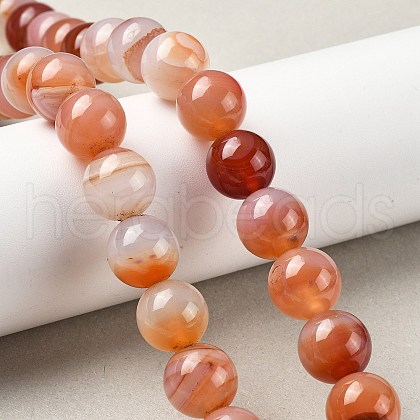 Natural Multi-Color Agate Beads Strands G-A261-B21-14mm-1