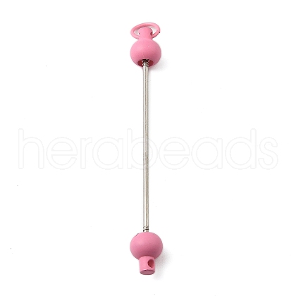 Plastic Beadable Keychain Bar for Jewelry Making DIY Crafts AJEW-C040-01B-1