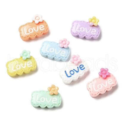 Cartoon Opaque Resin Cabochons X-RESI-C039-01F-1