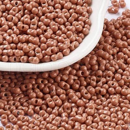 Baking Paint Glass Seed Beads SEED-A033-04B-1