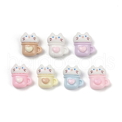 Opaque Resin Cabochons RESI-K043-10F-1