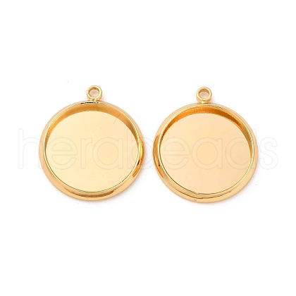 Brass Pendant Cabochon Settings KK-F898-20C-G-1