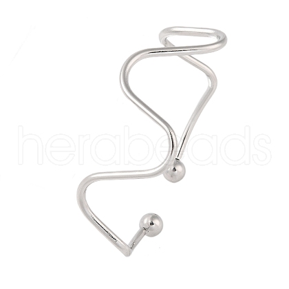 Non-Tarnish 304 Stainless Steel Irregular Circle Open Cuff Bangles STAS-S125-09P-1