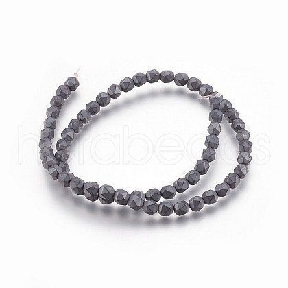 Non-magnetic Synthetic Hematite Beads Strands G-P401-05-1