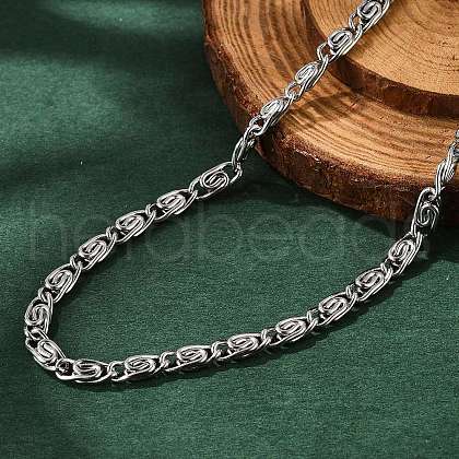 Tarnish Resistant 304 Stainless Steel Lumachina Chain Necklaces NJEW-P226-08P-01-1