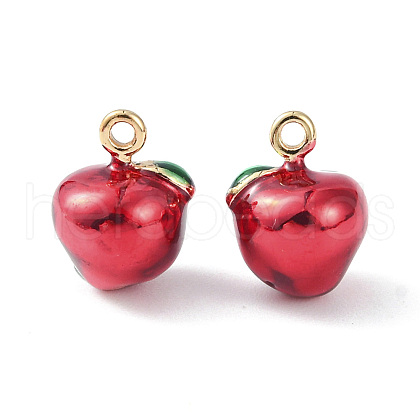 Brass Enamel Charms KK-G462-39LG-1