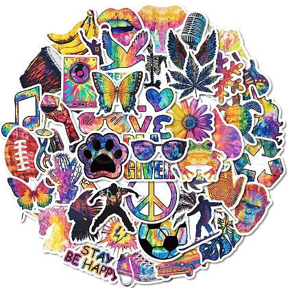 50Pcs Trendy and Cool Themes Paper Stickers STIC-C012-16-1
