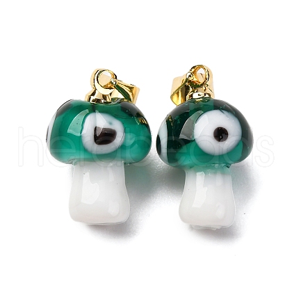 Handmade Lampwork Pendants LAMP-S069-06G-03-1