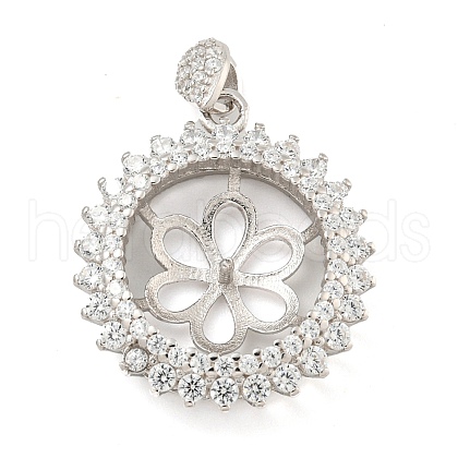 925 Sterling Silver Micro Pave Cubic Zirconia Peg Bails STER-B005-26P-1