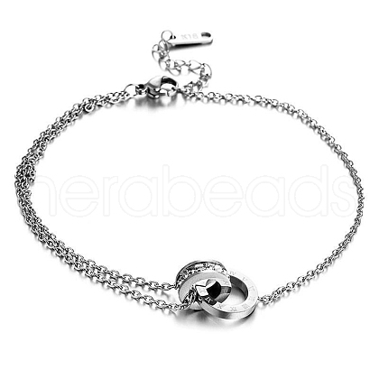 Stainless Steel Charm Anklets for Women WG18C2B-34-1
