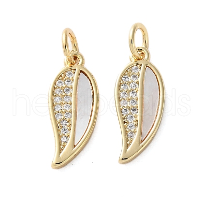 Brass Micro Pave Cubic Zirconia Pendants KK-U070-14B-G-1