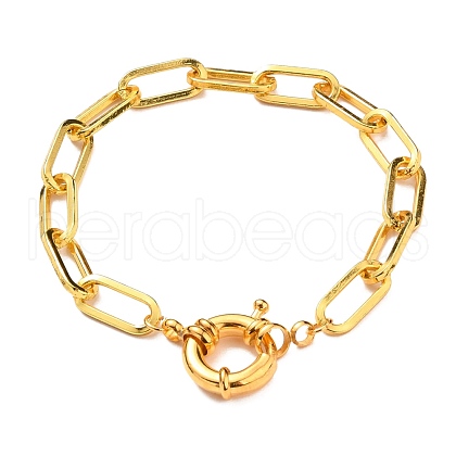 Brass Paperclip Chain Bracelets BJEW-JB05630-1