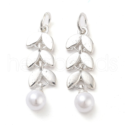 Plastic Imitation Pearl Pendants ENAM-M008-18S-1