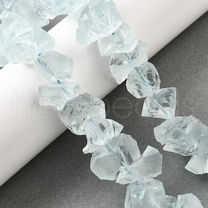 Glass Imitation Aquamarine  Beads Strands G-I283-F29-1