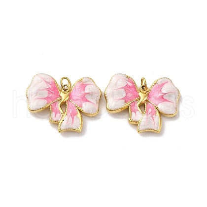 304 Stainless Steel Enamel Pendants STAS-U061-07G-1