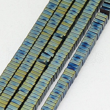 Electroplate Non-magnetic Synthetic Hematite Heishi Beads Strands G-J171B-3x3mm-04-1