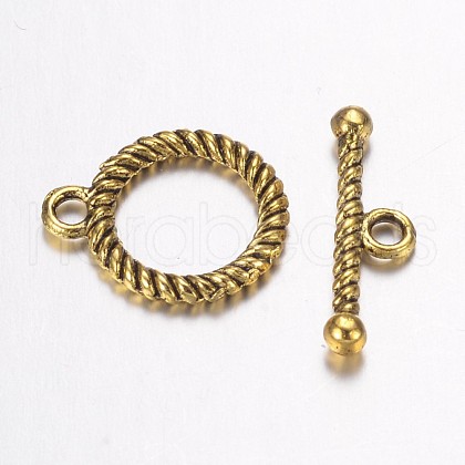 Alloy Ring Toggle Clasps PALLOY-G117-06AG-1