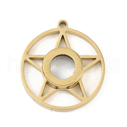 Ion Plating(IP) 304 Stainless Stee Locket Pendants STAS-S132-04G-1