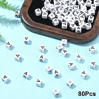Acrylic Horizontal Hole Letter Beads OACR-YW0002-08A-1