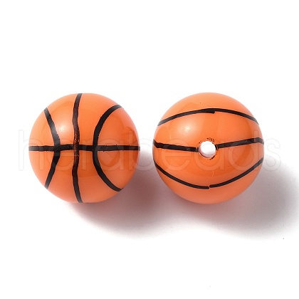 Sport Theme Opaque Resin Beads RESI-TAC0016-07-1