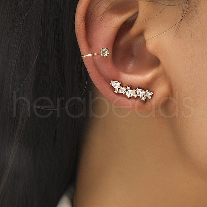 Brass Alloy Boneless Cuff Earrings FS-WG73965-15-1