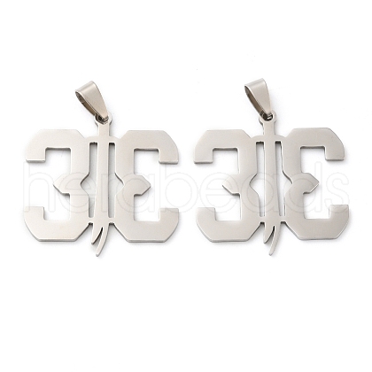 Non-Tarnish 201 Stainless Steel Pendants STAS-Q245-05P-1