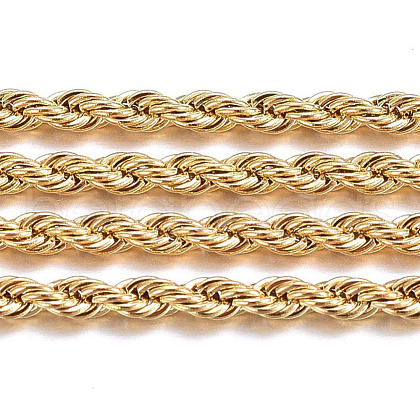 Handmade Ion Plating(IP) 304 Stainless Steel Rope Chains STAS-P203-F01-1