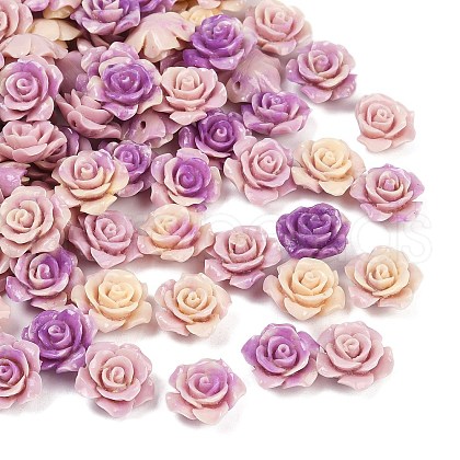 Synthetic Coral 3D Flower Rose Beads CORA-A005-14mm-27-1