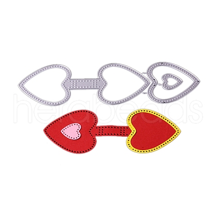 Heart Pendant Carbon Steel Cutting Dies Stencils DIY-M011-37-1