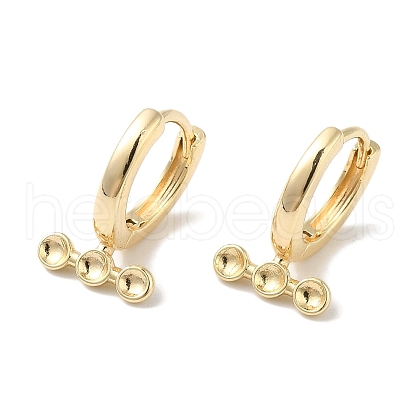 Brass Stud Earring Findings KK-U013-10G-1