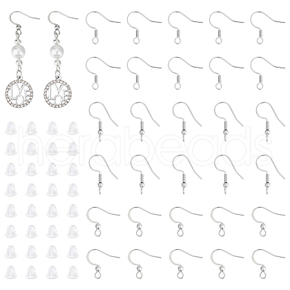 Unicraftale 150Pcs 3 Styles 304 Stainless Steel Earring Hooks STAS-UN0054-41-1