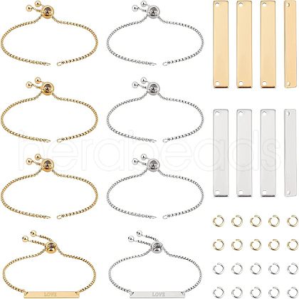 Unicraftale DIY Rectangle Link Slider Bracelet Making Kit STAS-UN0039-29-1