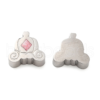 304 Stainless Steel Beads STAS-E040-06P-1