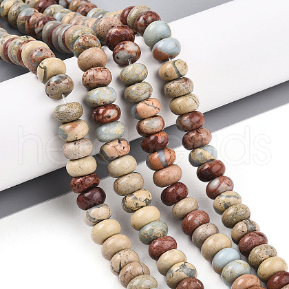 Natural Aqua Terra Jasper Beads Strands G-T140-71A-1