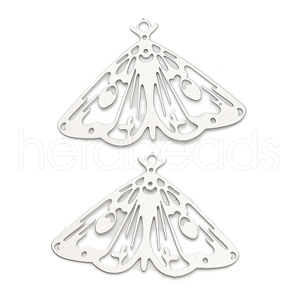 201 Stainless Steel Etched Metal Embellishments Pendants STAS-A113-01P-1