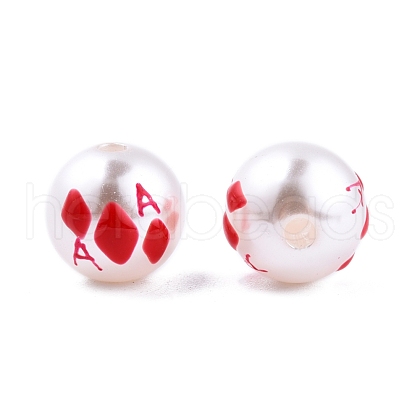 Halloween Opaque ABS Plastic Imitation Pearl Enamel Beads KY-G020-01L-1