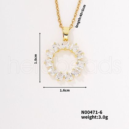 Hip-hop Street Style Unique Fashion Sunflower Brass Crystal Rhinestone Pendant Necklace with Cable Chain for Women Girl UD9662-1-1