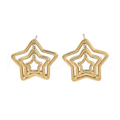 304 Stainless Steel Stud Earrings for Woman EJEW-V003-02G-01-1