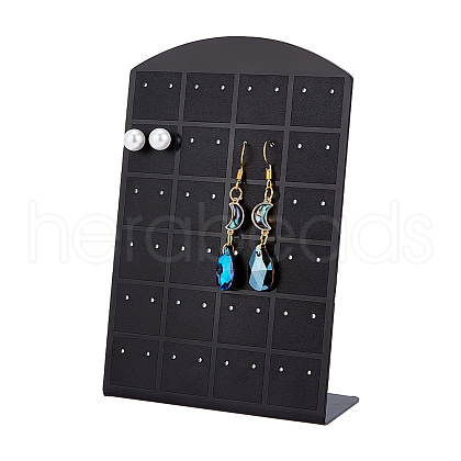 Arch Shaped Acrylic 48-Hole Earring Display Stands EDIS-WH0016-058A-1