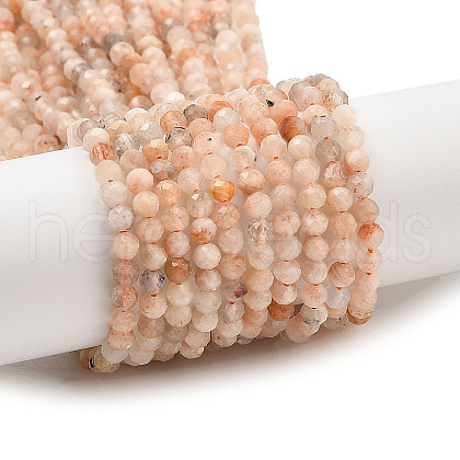 Natural Sunstone Beads Strands X-G-H002-A03-01-1