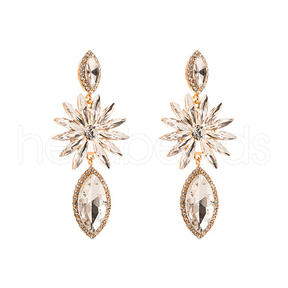 Sparkling Geometric Earrings with Alloy and Colorful Rhinestones for Women's Party Look ST1940134-1