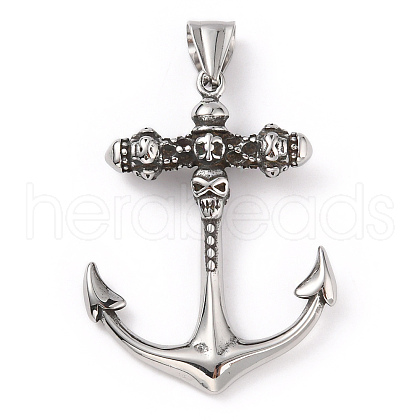 304 Stainless Steel Pendants STAS-A083-06AS-1