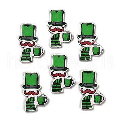 St. Patrick's Day Themes Printed Wood Pendants WOOD-V002-02H-1