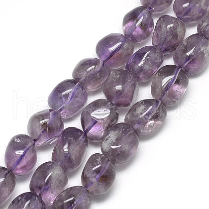 Natural Amethyst Beads Strands G-R435-07-1