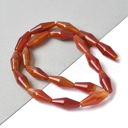 Dyed & Heated Natural Carnelian Beads Strands G-Q019-A03-1